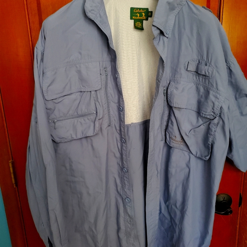 Mens Cabela's 2XL light weight shirt light blue